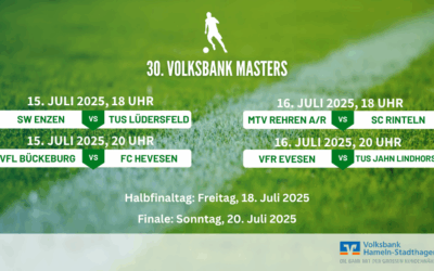 30. Volksbank Masters – die Begegnungen stehen fest